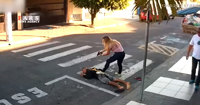 واکنش سریع پلیس زن به اقدام یک زورگیر