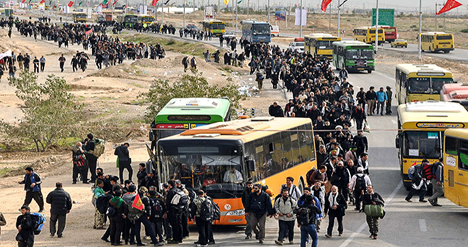 ترافیک بازگشت زائران اربعین در مرز مهران