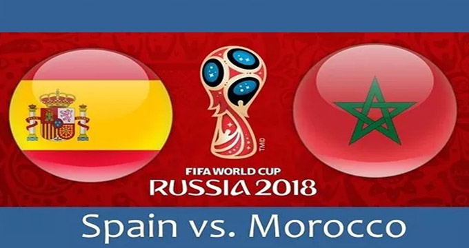 خلاصه بازی اسپانیا 2 - مراکش 2 (جام جهانی روسیه)