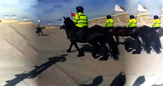 فیلم / حضور پلیس اسب سوار برای تامین امنیت دربی86