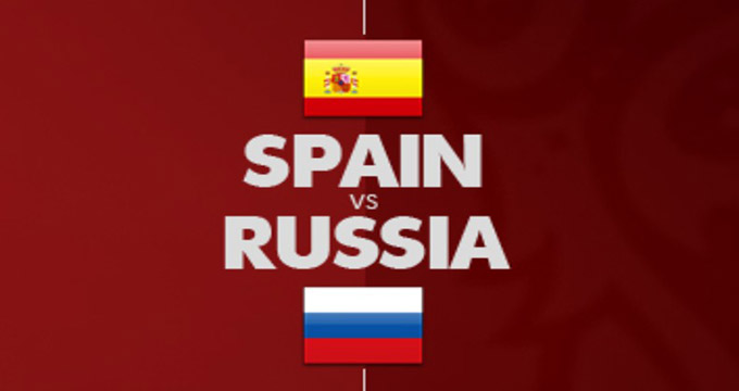 گل اول اسپانیا به روسیه (گل‌به‌خودی ایگناشویچ)