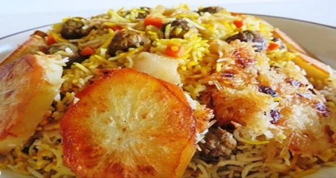 غذای اصلی. کلم پلو شیرازی، مخصوص شب یلدا