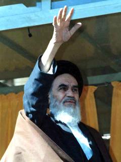امام خمینی با دست راست