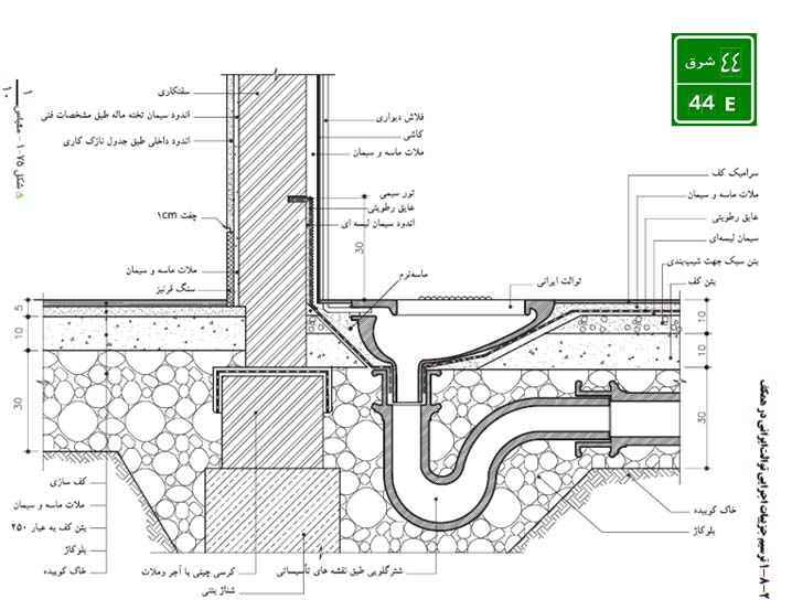 جزئیات ستگ اجرای سنگ توالت