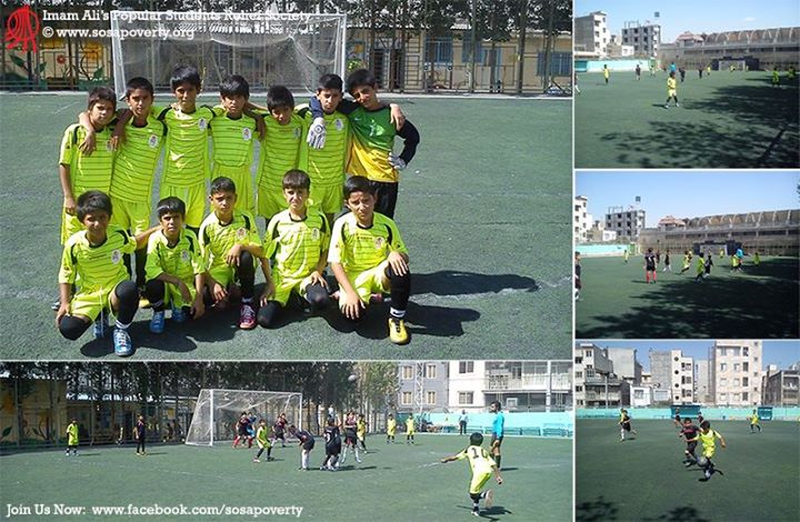 مسابقه فوتبال تیم نونهالان پرشین کودکان دروازه غار تهران