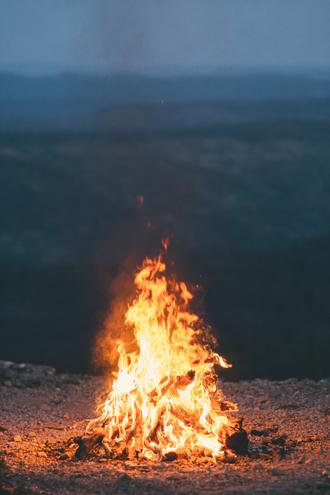 عکس full hd آتش در شب