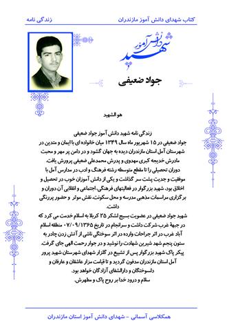 شهید جواد ضعیفی تهرانی