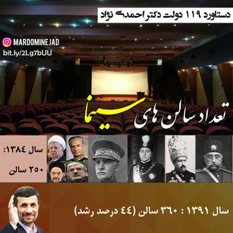 دستاورد احمدی نژاد ساخت سینما