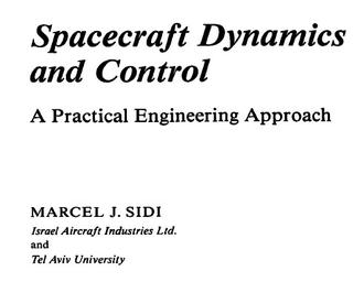 Spacecraft dynamics and control By SIDI