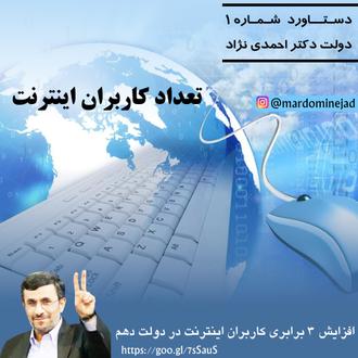 دستاورد دولت احمدی نژاد اینترنت