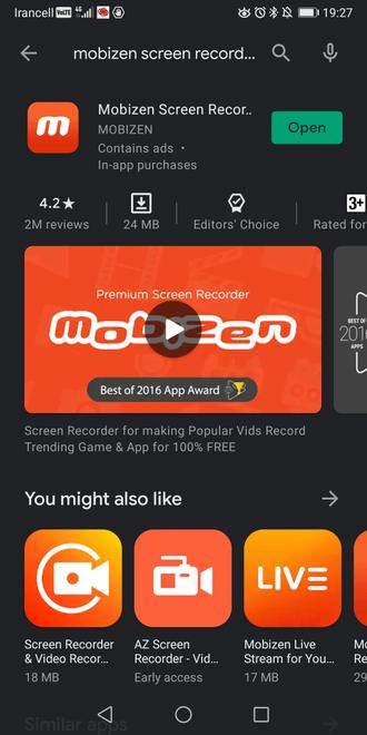 اپلیکیشن Mobizen Screen Recorder