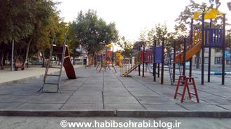 محل بازی بچه ها در پارک ۱۵ خرداد بیجار