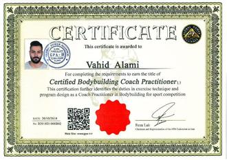 vahid alami certificate