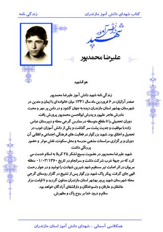 شهید علی رضا محمدپور