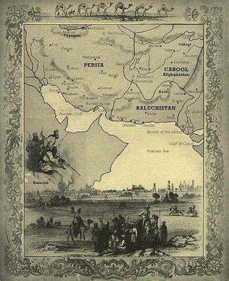 نقشه جغرافیایی قدیم بلوچستان