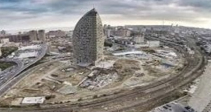 «برج ترامپ» در آذربایجان آتش‌ گرفت