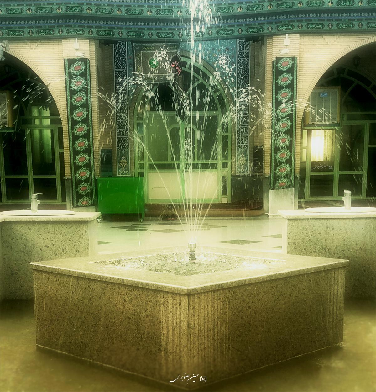عکس حوض حیاط مسجد جامع مراغه