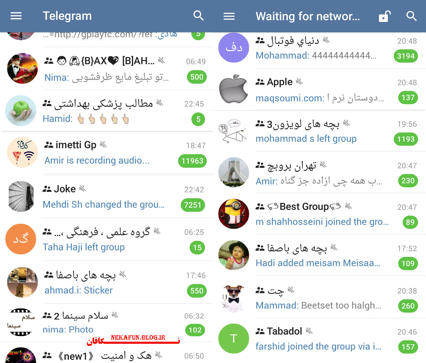 گروه ها ی تلگرام