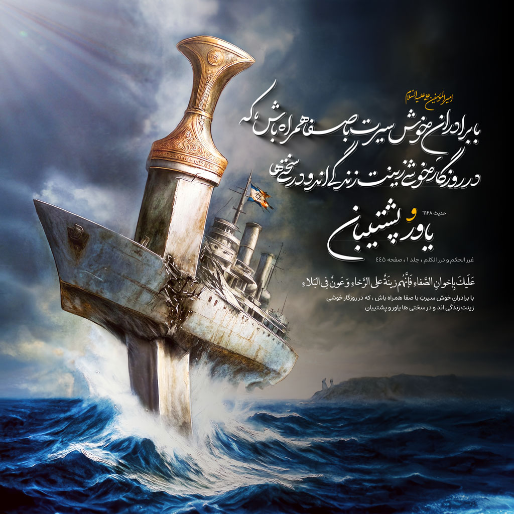 با برادرانِ خوش سیرتِ با صفا همراه باش ، که در روزگار خوشی زینت زندگی اند و در سختی ها یاور و پشتیبان