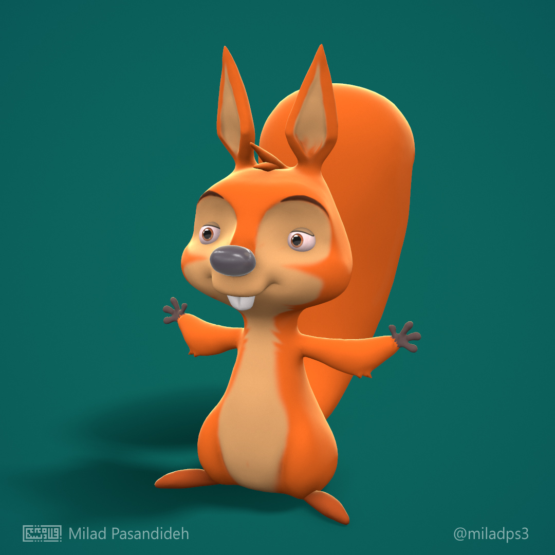 دانلود مدل سه بعدی سنجاب حیوانات رایگان مارلیک استودیو download squirrel 3d model free marlikstudio