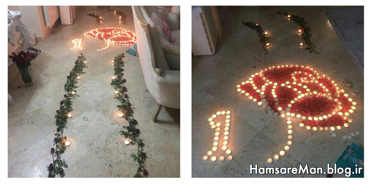 ایده تزئین شمع ها به شکل گل رز 🌹 برای اولین سالگرد ازدواج