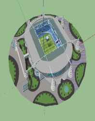 دانلود فایل اسکچاپ طراحی استادیوم فوتبال