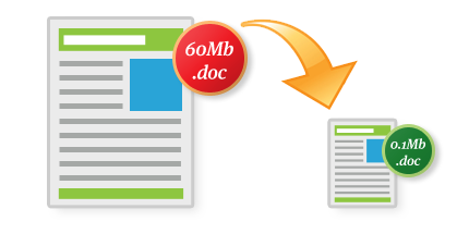 کاهش حجم فایل‌های ورد