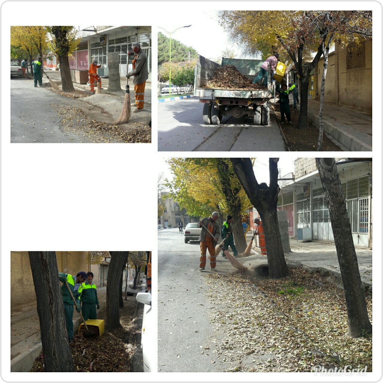 اقدامات روزانه واحد خدمات شهر  #جاروب وجمع آوری برگ ها وزباله های سطح شهر  #کوچه وخیابان های اصلی وفرعی شهر
