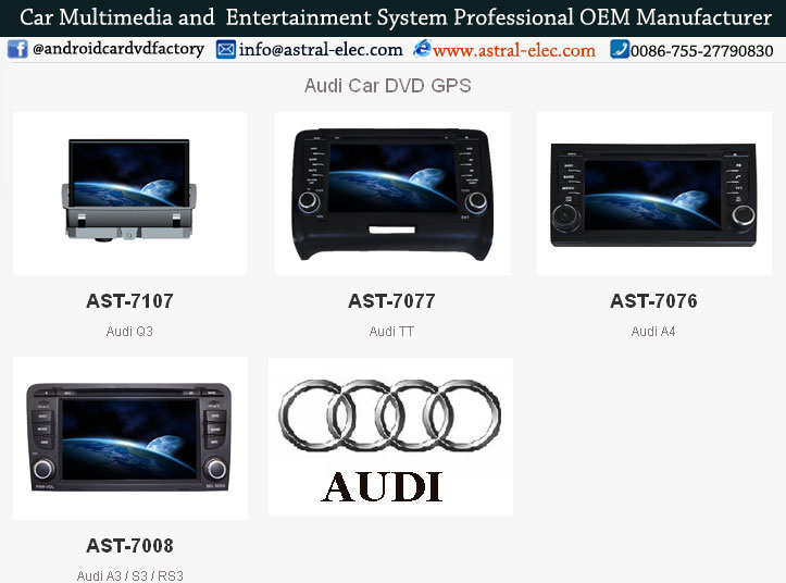 Audi car dvd player wholesale China supplier