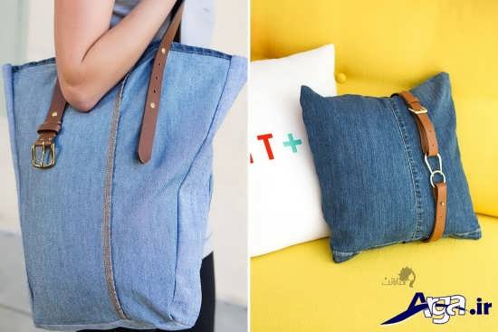 خلاقیت برای ساخت کیف و متکای زیبا با لباس‌های لی بی‌استفاده