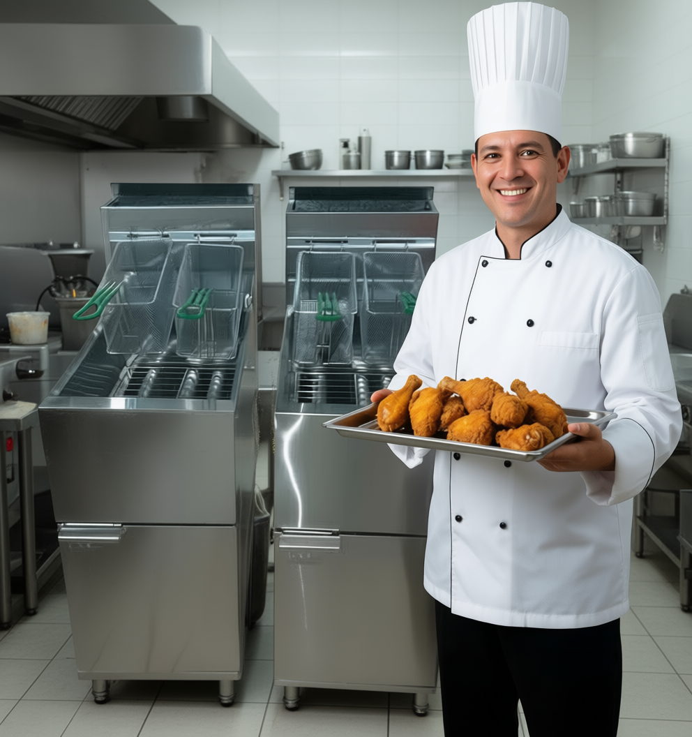 سرخ کن صنعتی طرح دین با شعله های مسواکی سرخ کن صنعتی