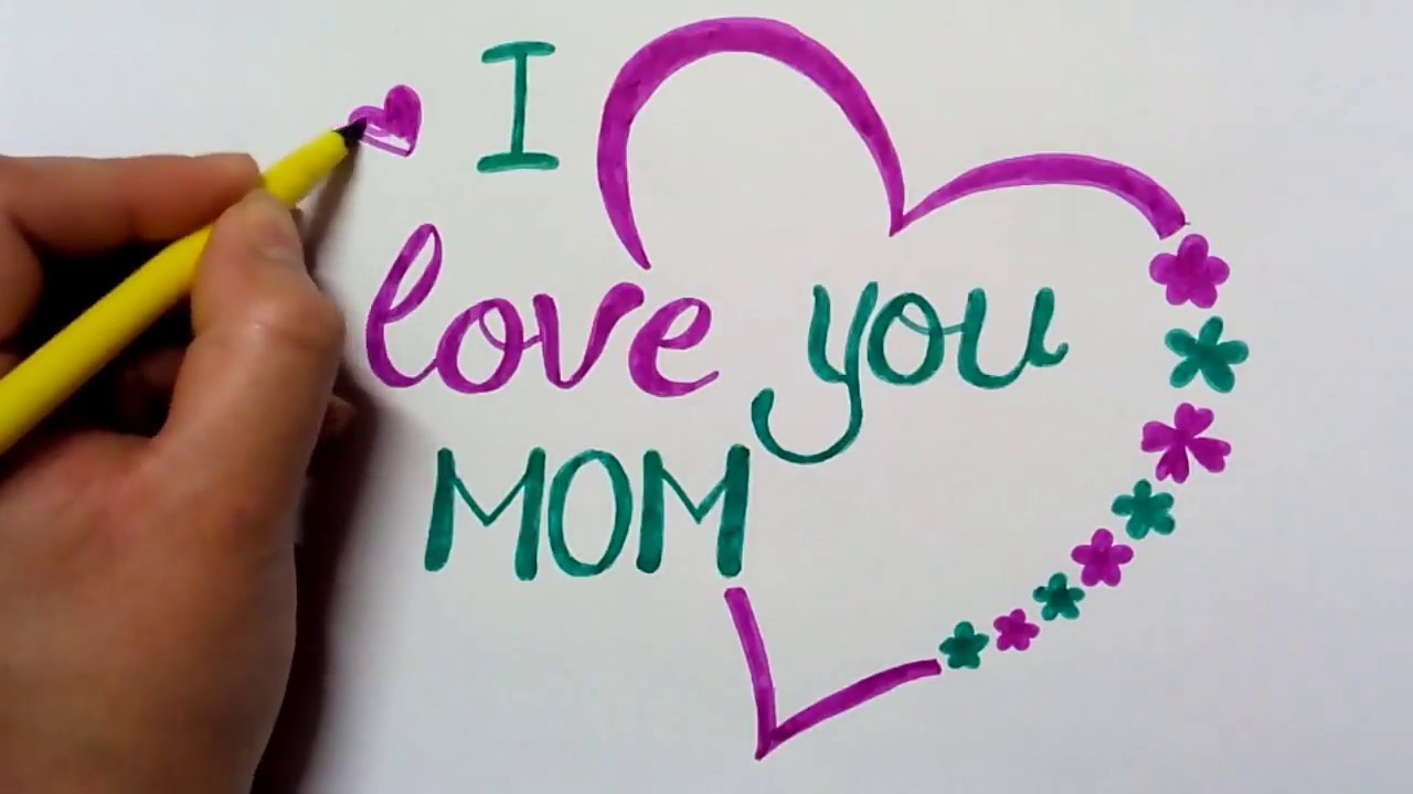 بهترین عکس نوشته i love you mom برای روز مادر