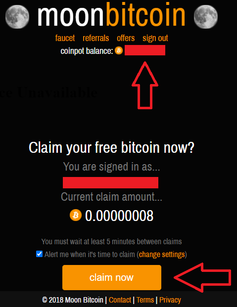 صفحه cliaim بیت‌کوین