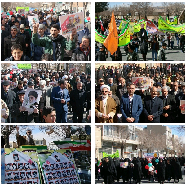 راهپیمایی با شکوه ۲۲ بهمن با حضور حداکثری مردم شهید پرور شهر وزوان