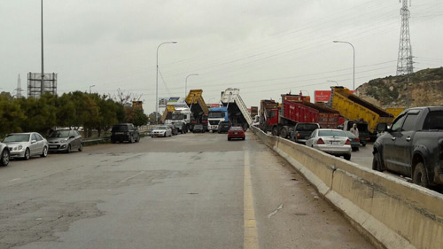 اعتصاب رانندگان کامیون در لبنان