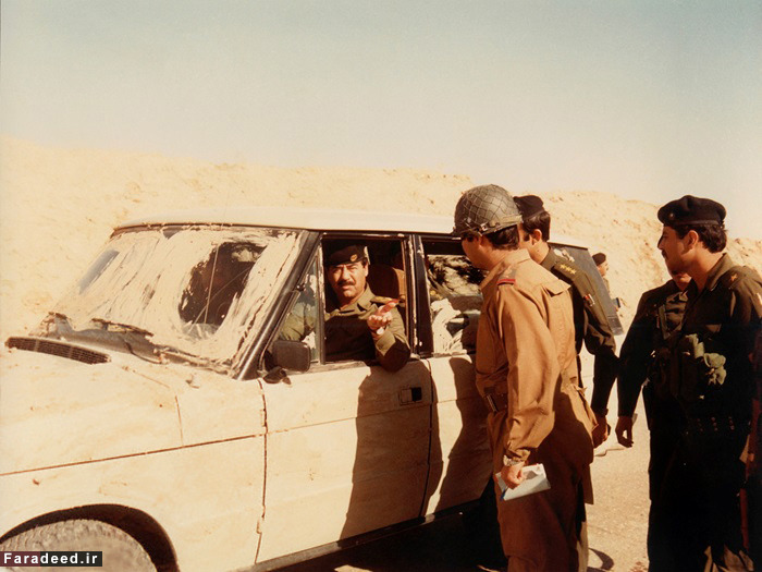 بازدید صدام از جبهه