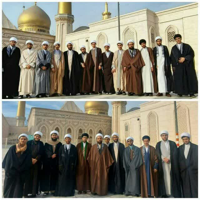 حضور اساتید و طلاب پایه چهارم و پنجم و ششم مدرسه در مرقد امام قدس سره
