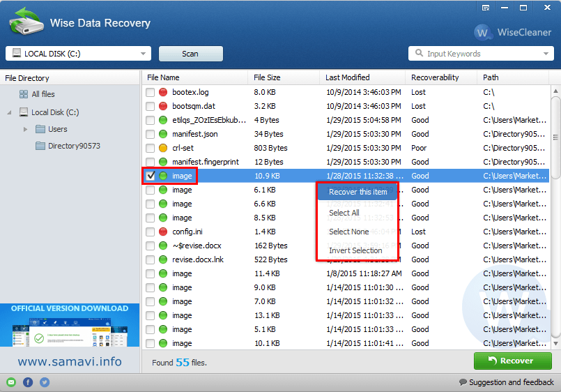 Wise Data Recovery 6.1.4.496 for mac instal