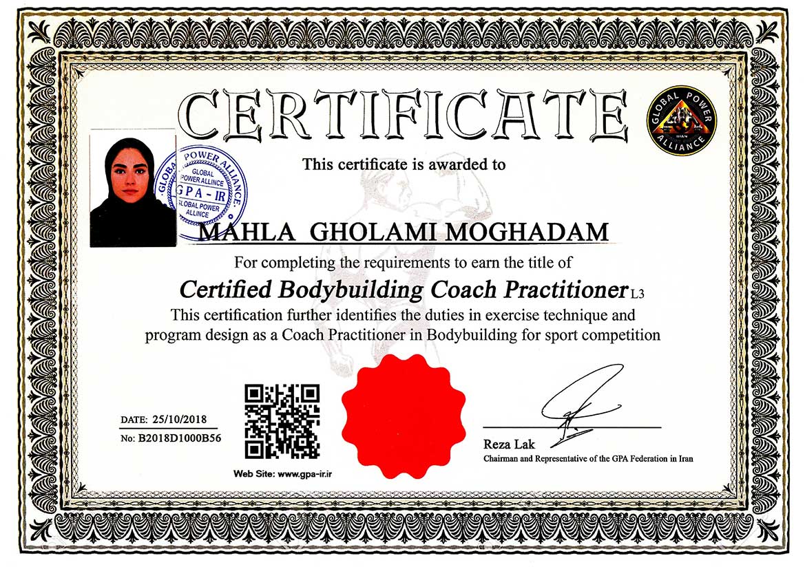 certified bodybuilding coach practitioner