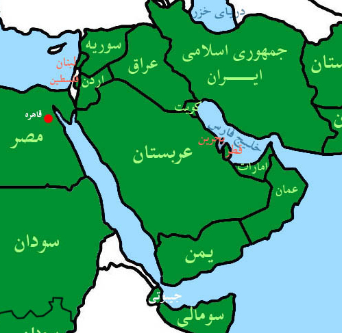 نقشه یمن و کشورهای اطراف