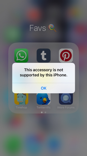 ارور آیفون Accessory may not be supported
