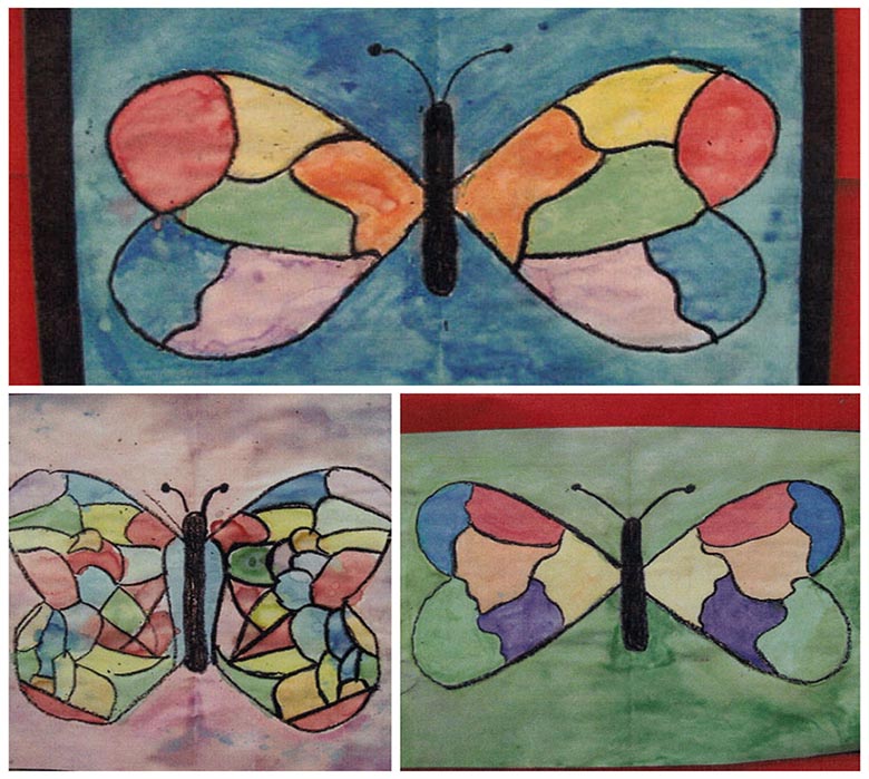 پروانه‌های زیبا - آموزش تقارن