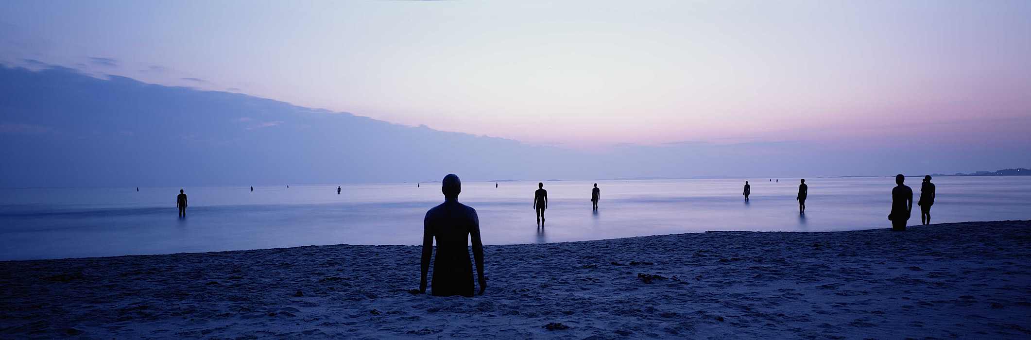 ANOTHER PLACE, STAVANGER, 1997 Cast iron, 100 elements, 189 x 53 x 29 cm Installation view, Sola Strand, Stavanger, Norway, 1998