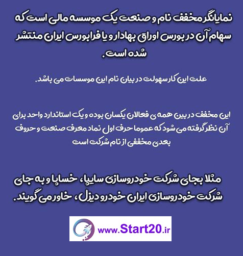 نمادهای بورسی در ایران