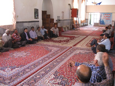 دیدار صمیمی بخشدار جوکار با مردم  روستای بور بور