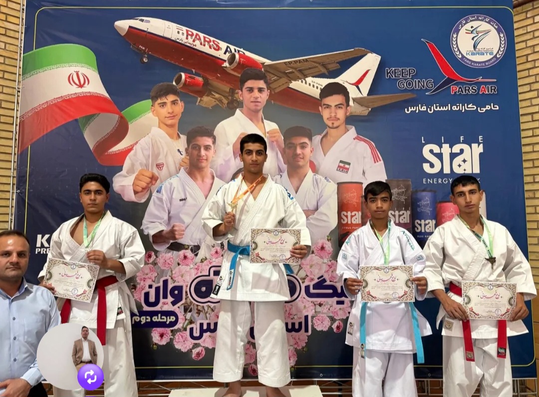 باشگاه ورزشی ستارگان سیدعباس حسینی ابوالوردی مقام سوم استان فارس