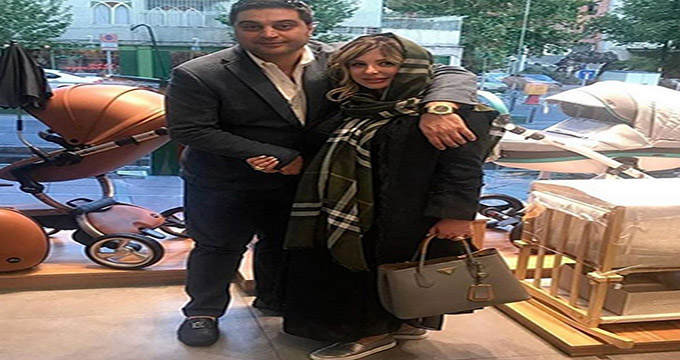 نیوشا ضیغمی و همسرش در حال خرید سیسمونی