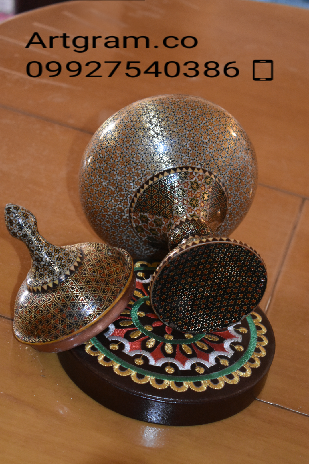 شکلات خوری خاتم کاری