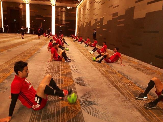 تمرین تیم ملی فوتبال با تمام نفرات در قطر