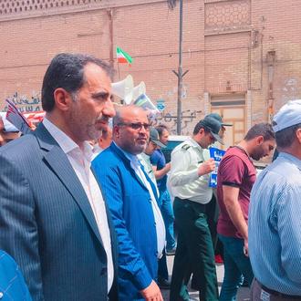 حضور سید کریم حسینی در راهیپمایی گرامیداشت روز جهانی قدس